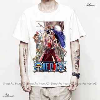 Áo thun One Piece Luffy và Nami mẫu mới - Cotton Thái M2372
