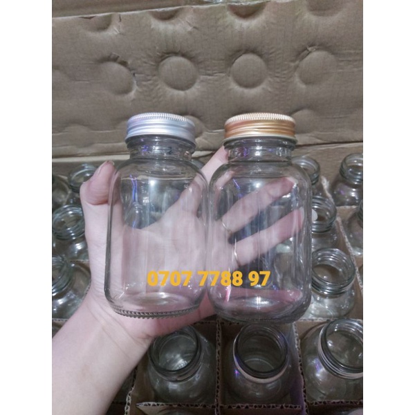 Chai thủy tinh 150ml thân tròn lùn nắp vặn