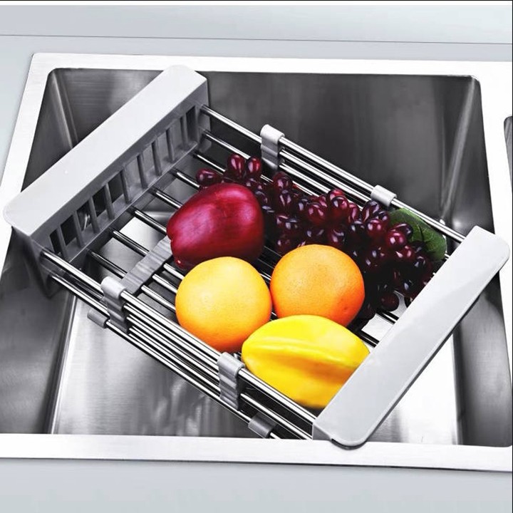 RỔ RÚT INOX CHỈNH KÍCH THƯỚC ĐẶT BỒN RỬA BÁT | BigBuy360 - bigbuy360.vn