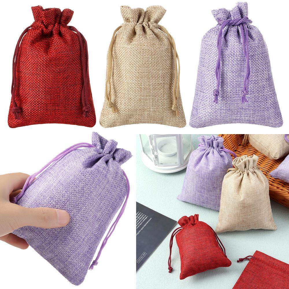 1 Túi Đựng Kẹo Giáng Sinh Bằng Sợi Đay Mới