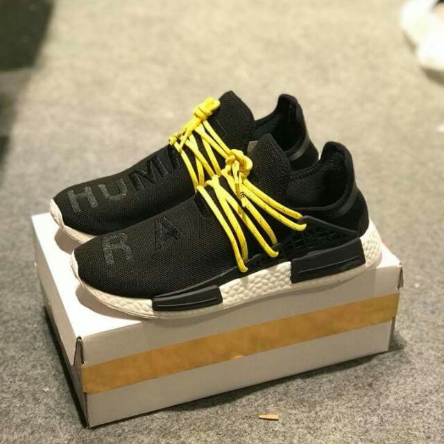 (Fullbox) giày thể thao HUMAN RACE black đen dây vàng   🌺