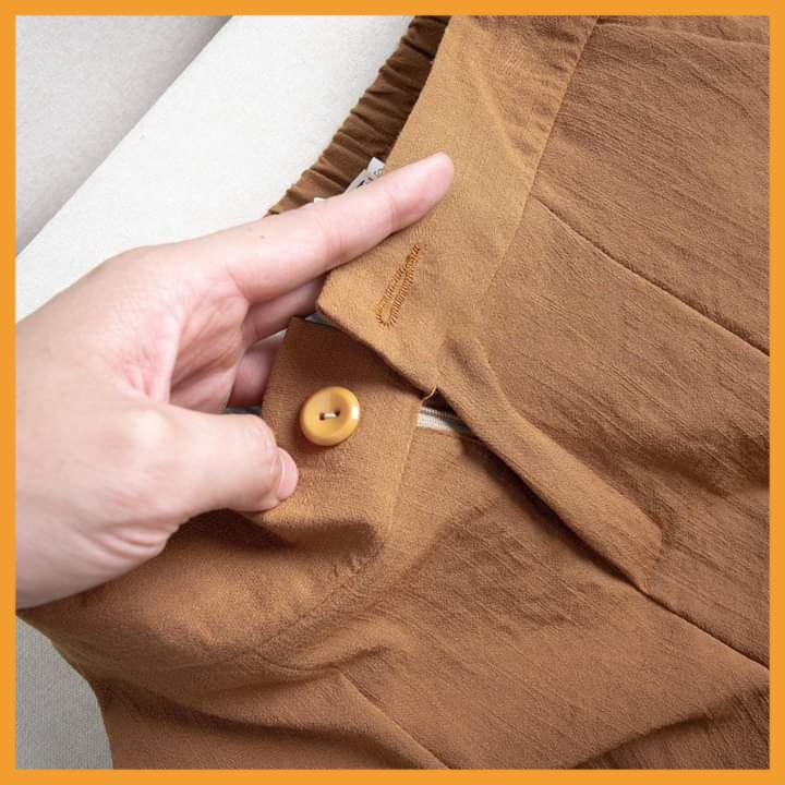 Quần lửng ống rộng culottes chất vải đũi xước cao cấp thoáng mát, phối đồ dễ dàng | BigBuy360 - bigbuy360.vn