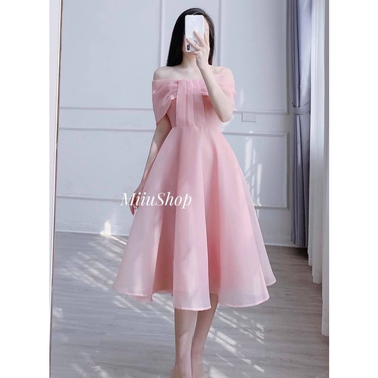 ĐẦM TIỂU THƯ, ĐẦM VOAN KIẾNG, TAY TRỄ VAI, TÀ PHỒNG 2 LỚP, MÀU PHỐI TAO NHÃ ( CONCEPT ĐI LÀM/ ĐI CHƠI ĐỀU ĐẸP) MẶC CỰC N