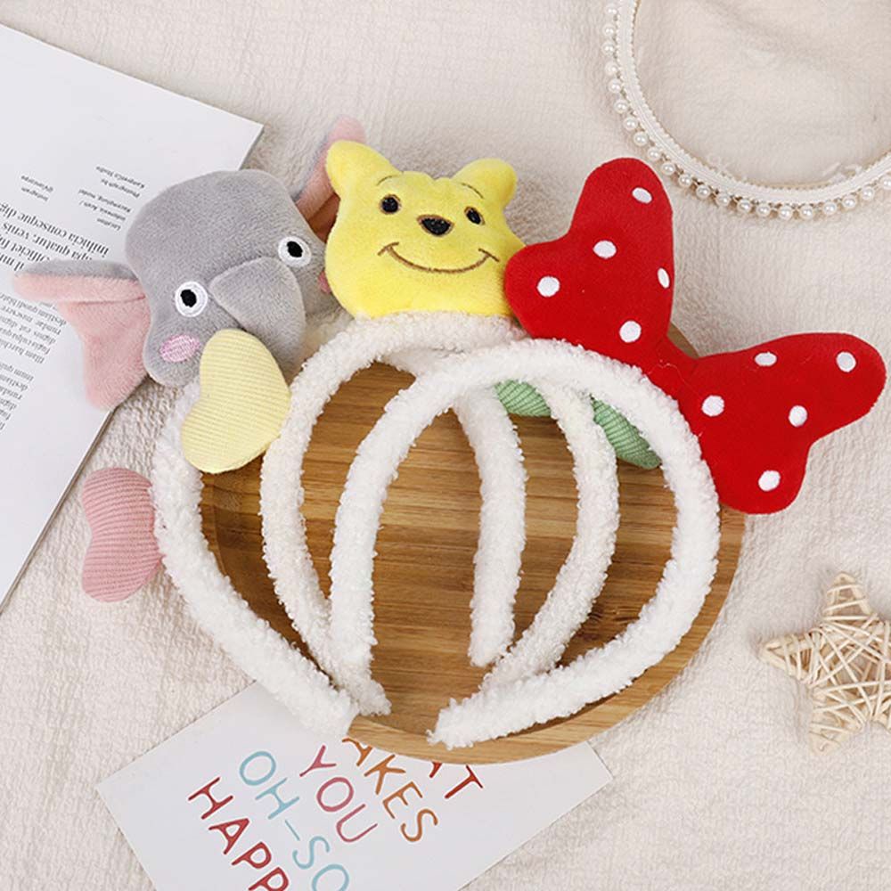 Băng Đô Cài Tóc Hình Gấu Pooh / Chuột Minnie Nhồi Bông Phong Cách Hàn Quốc Thời Trang Thu Đông