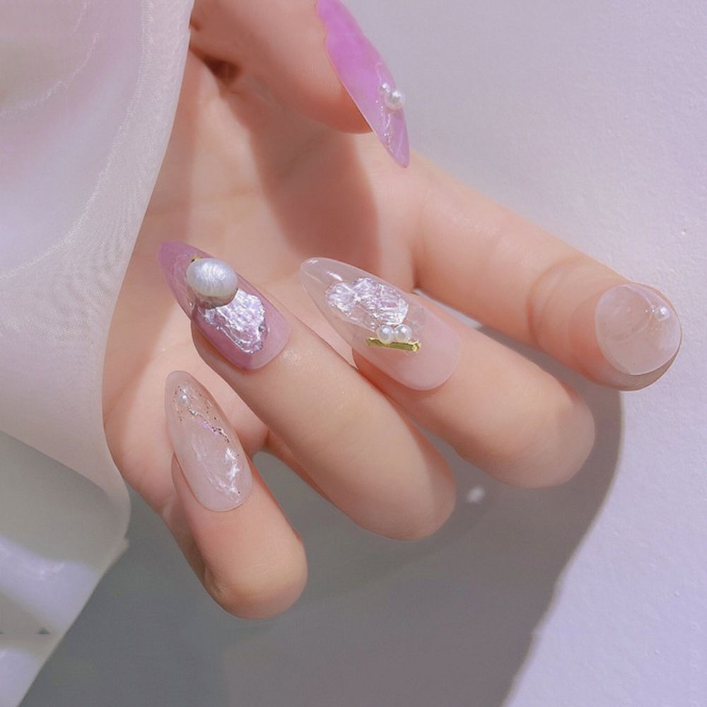 [Hàng mới về] Miếng dán trang trí móng tay nghệ thuật hình vỏ sò 3D siêu mỏng kiểu Nhật Bản