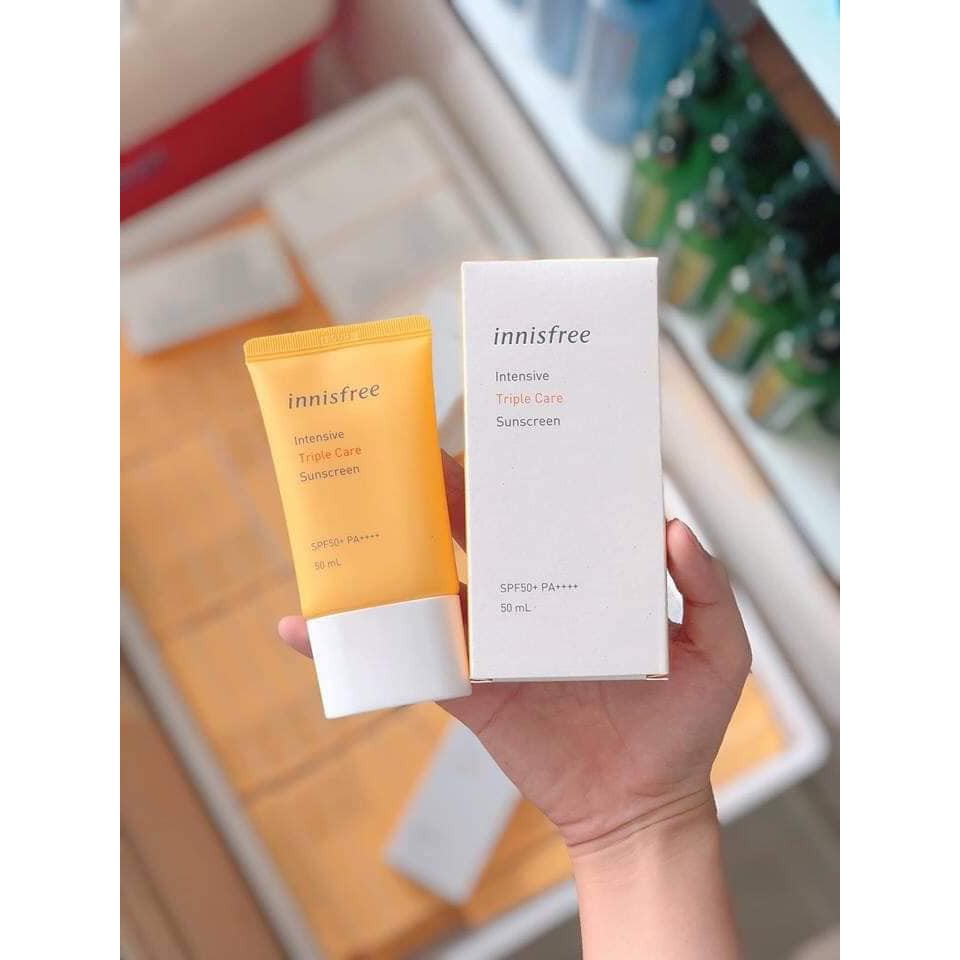 Kem Chống Nắng Innisfree Perfect UV Protection Cream Triple Care SPF50+ PA+++ mẫu mới 2019