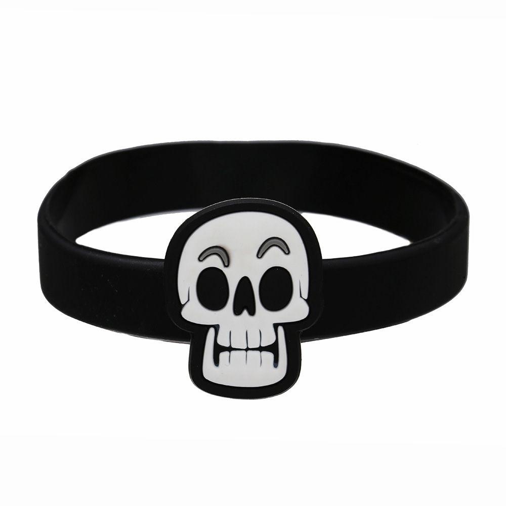 Vòng Đeo Tay Silicone Hình Trái Bí Ngô Đầu Lâu Trang Trí Tiệc Halloween Cho Bé