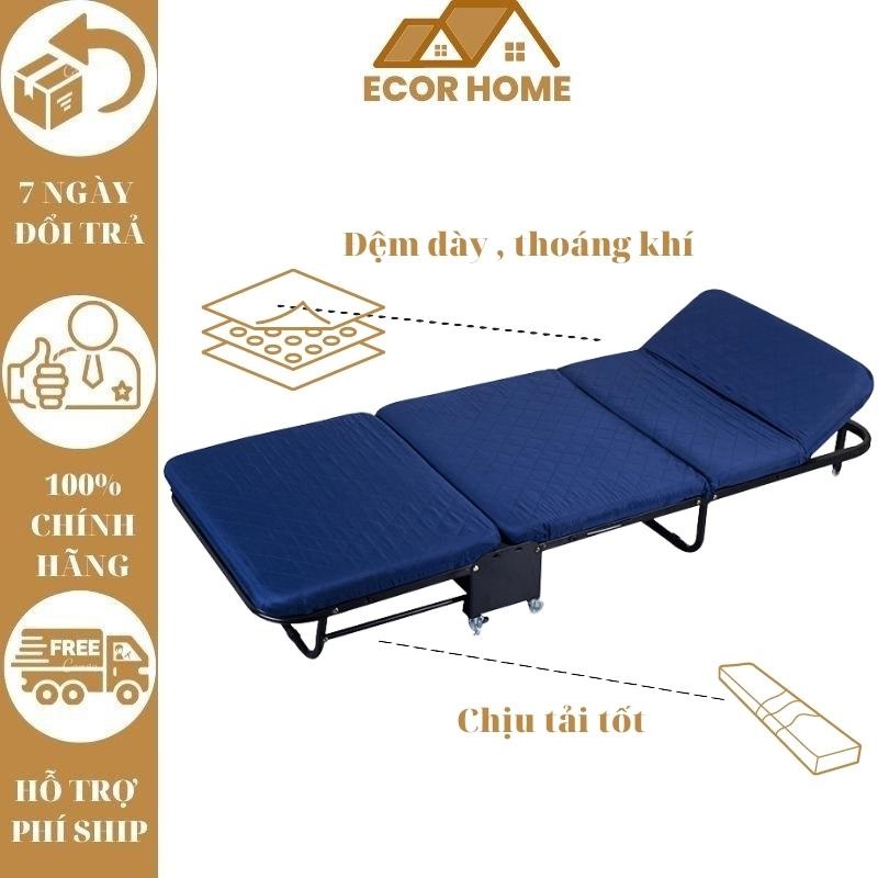 Giường Gấp Văn Phòng Đa Năng Cao Cấp Giường Xếp Gấp Gọn Thông Minh Có Bánh Xe Khung Hợp Kim Chịu Lực Tốt