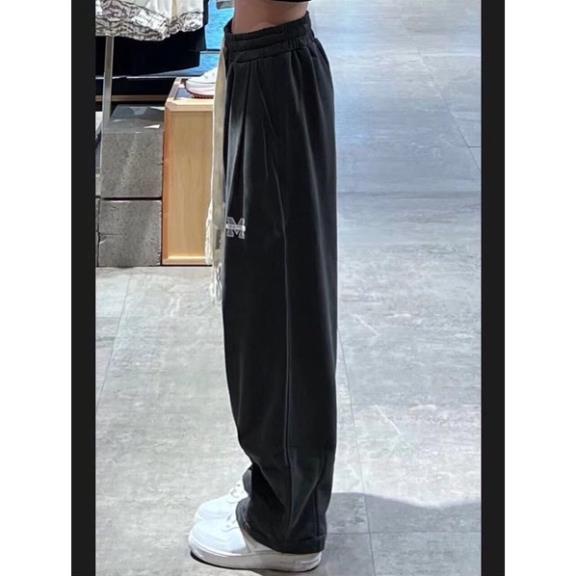 Quần Ống Rộng Dây Rút Bản To Thêu Chữ M Hottrend Thời Trang Năng Động(Hàng Sẵn)