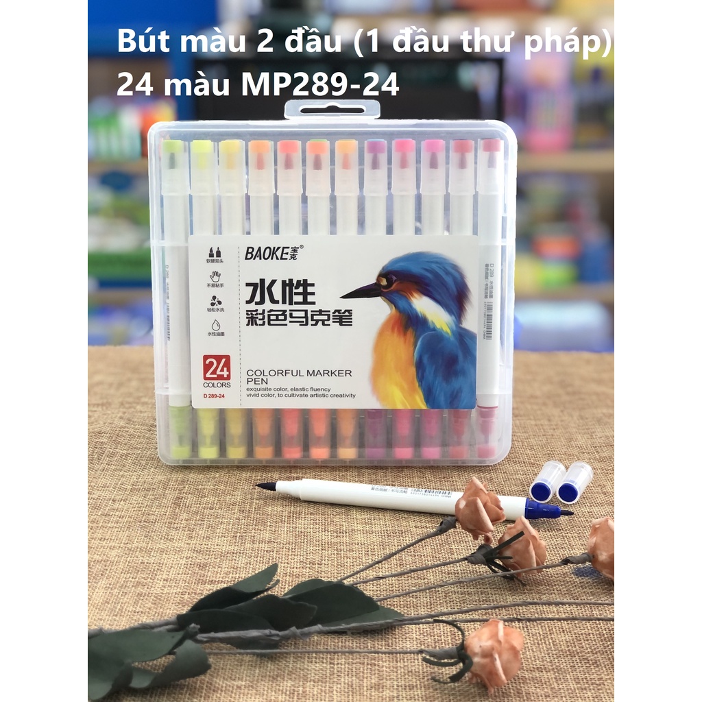 Bút dạ màu đầu thư pháp cao cấp - Marker - viết vẽ trang trí học tập - học sinh/văn phòng/hội họa - sỉ/lẻ vpp Diệp Lạc