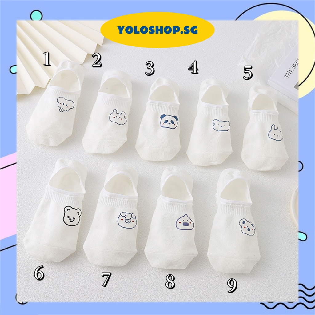 Tất Vớ Lười Unisex In Hình Thú Xinh Xắn