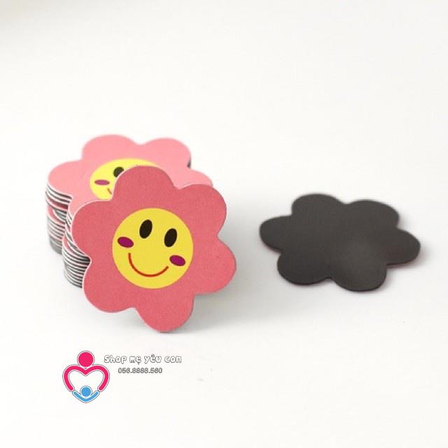 Combo 20 Sao tim like hoa có nam châm gắn bảng từ Hoa điểm tốt tích điểm khen thưởng học sinh