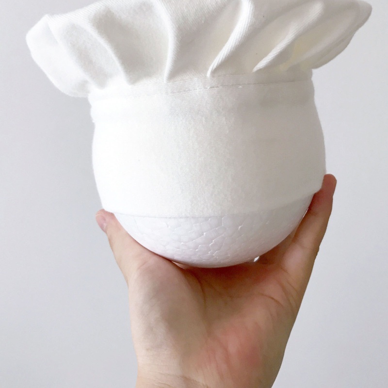 Mũ Đầu Bếp Cotton Mềm Mại Màu Trắng Làm Phụ Kiện Chụp Ảnh Cho Bé Sơ Sinh