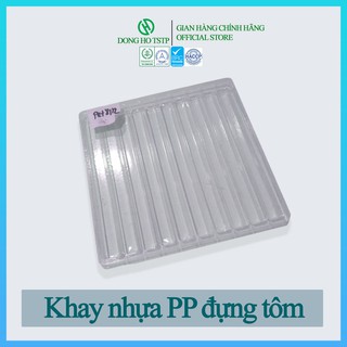 Combo 10 cái Khay nhựa PET trong suốt dùng để đựng tôm ép nhiều kích thước