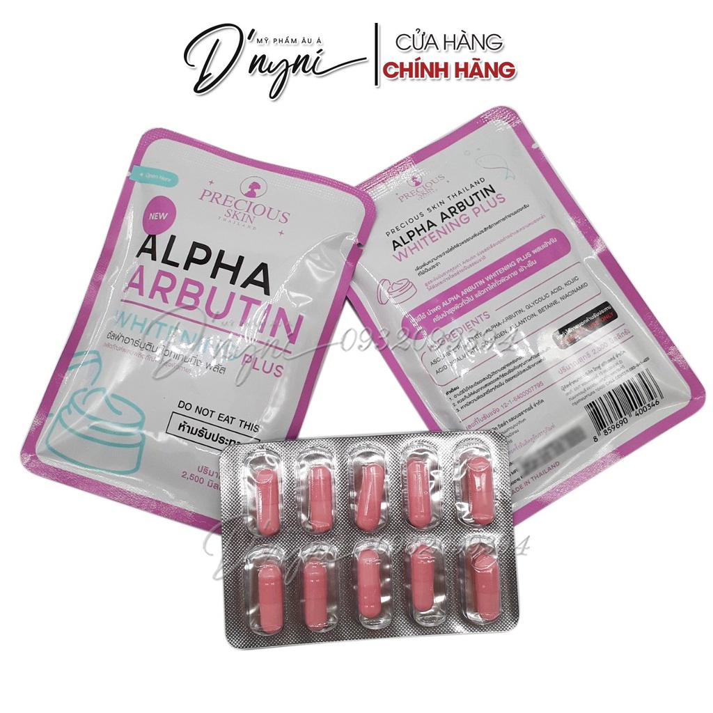 Gói 10 Viên Dưỡng Da Alpha Arbutin Whitening Plus Capsules Powder