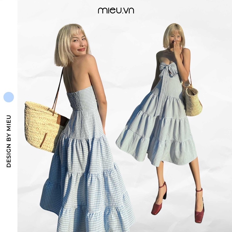 Đầm maxi hở lưng có sẵn lót trong thiết kế cut out cột dây cổ MIEU - JJL06