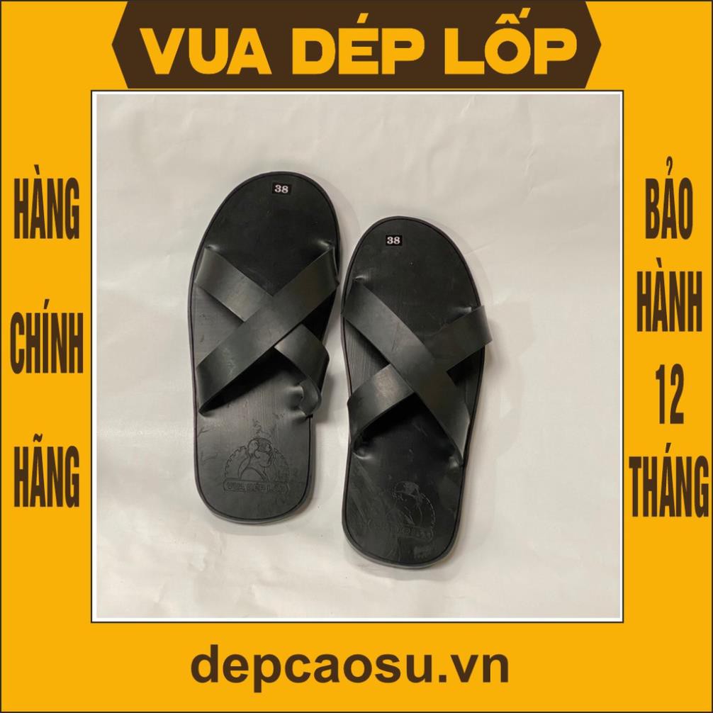 Dép cao su kiểu dép lê 2 quai chéo thương hiệu Vua Dép Lốp Phạm Quang Xuân, chính hãng, có bảo hành, ảnh thật, có sẵn