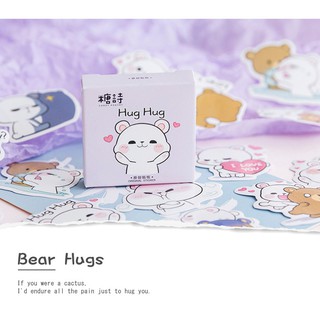 Bộ 45 nhãn dán hình gấu đáng yêu