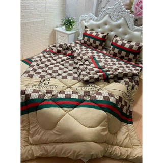 Bộ gra giường 3 món ( 1 gra + 2 vỏ gối nằm)