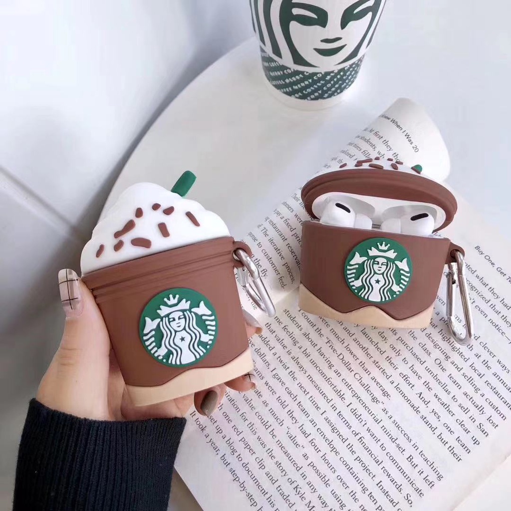 STARBUCKS Vỏ Đựng Bảo Vệ Hộp Sạc Tai Nghe Airpods 1 / 2 Hình Starbuck