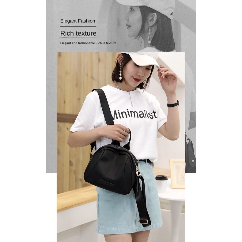 Ba Lô Vải Oxford Nhỏ Gọn Nhẹ Đơn Giản Phong Cách Retro Đi Chơi Cho Nữ