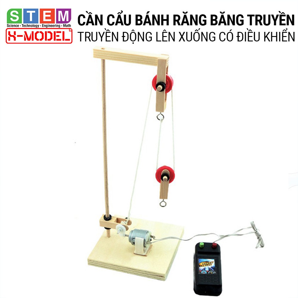 Mô hình Cần cẩu bánh răng đồ chơi trí tuệ cho bé ST108, đồ chơi tự làm DIY X- MODEL| Giáo dục STEM