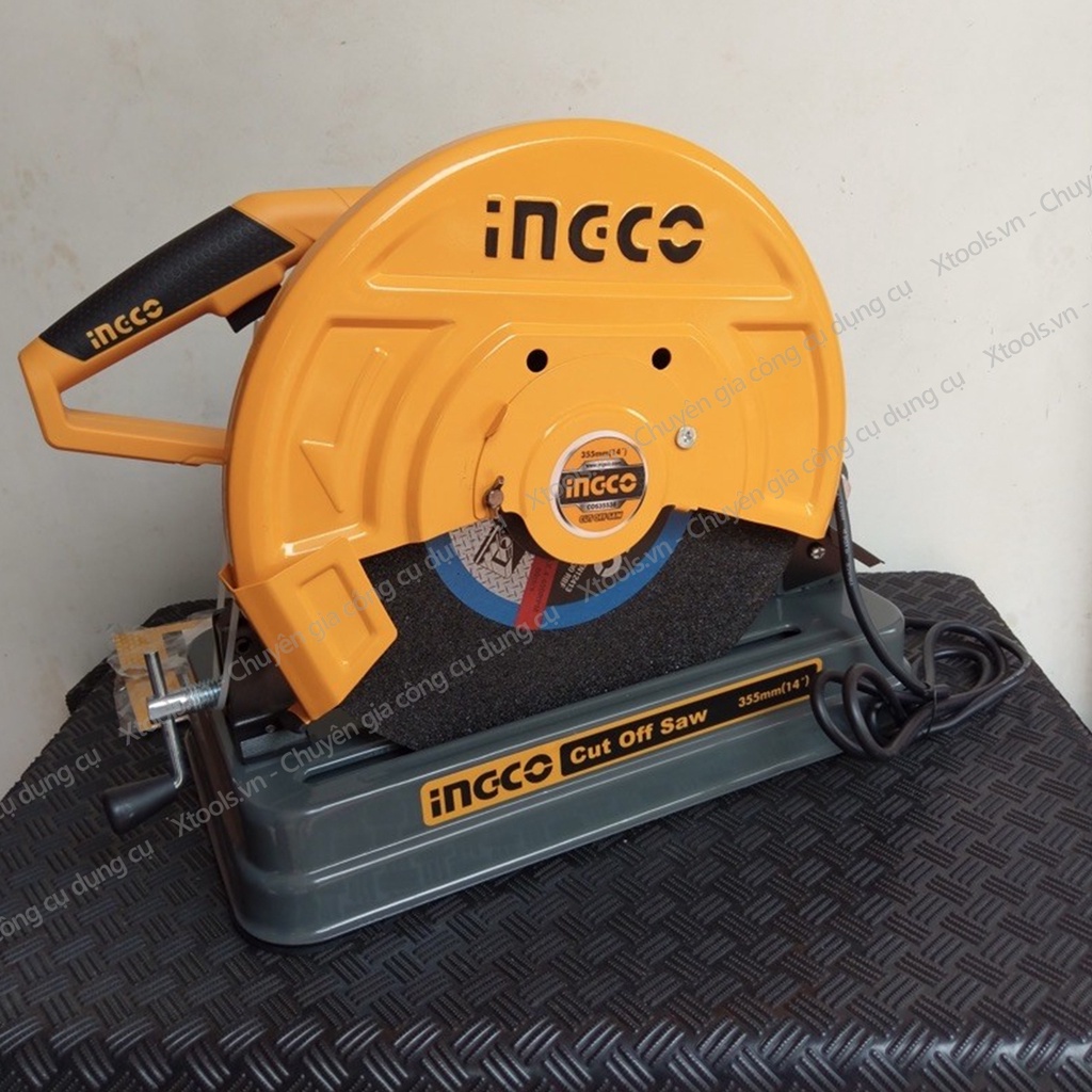 Máy cắt sắt bàn INGCO COS35538 2350W tặng kèm 1 lưỡi cắt máy cắt kim loại lưỡi cắt 355x25.4x3mm bảo hành 6 tháng