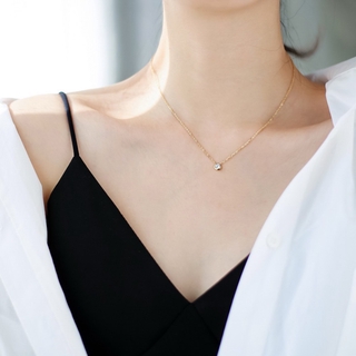 Dây Chuyền Vàng Hồng Thiết Kế Thanh Lịch Cho Nữ