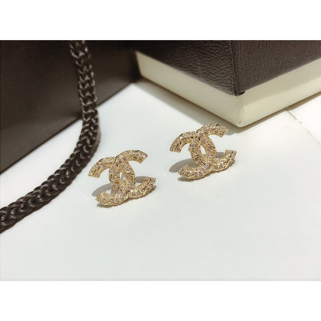Bông tai chốt bạc 925 đính đá đơn giản cho nữ