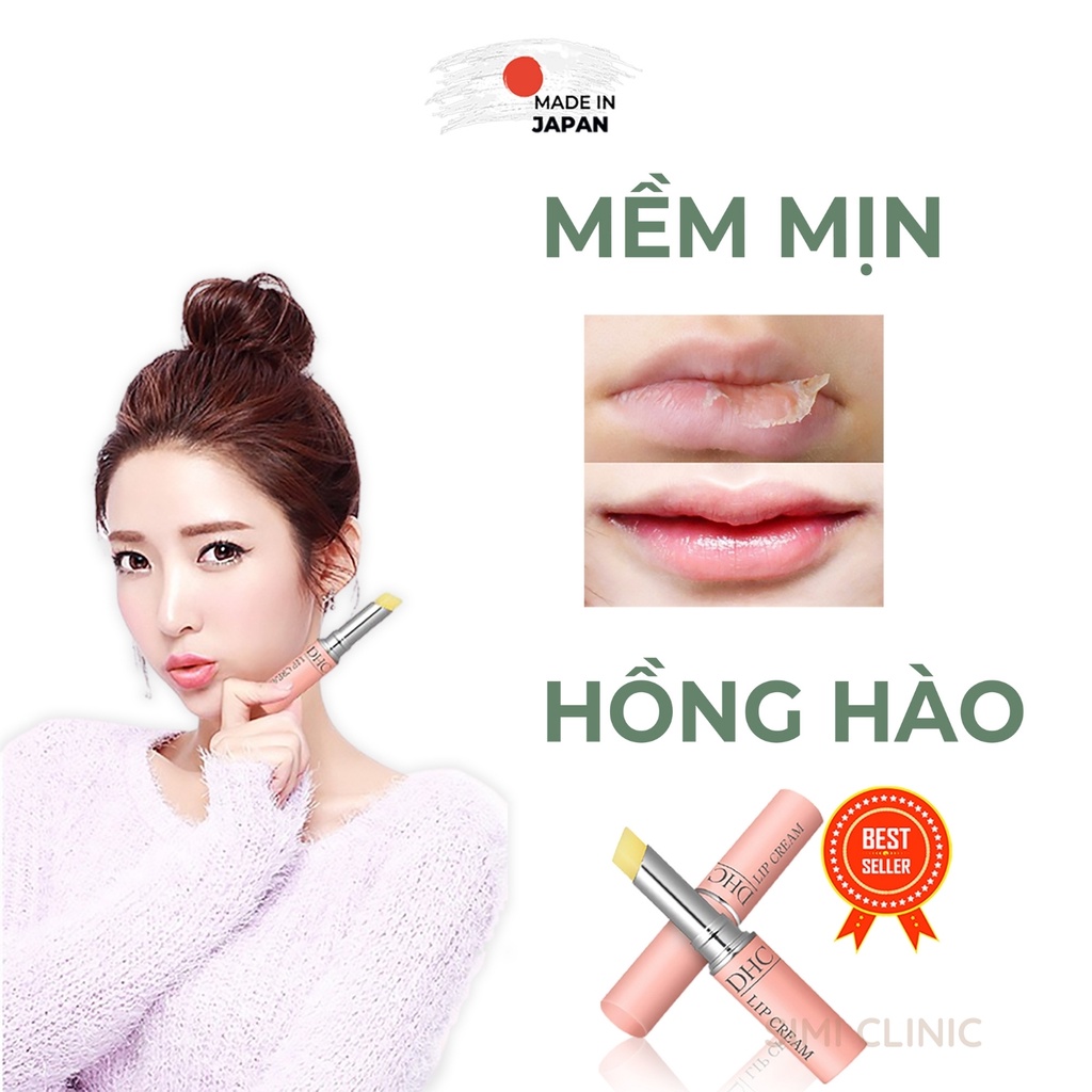 Son dưỡng môi không màu DHC Lip Cream Nhật Bản dưỡng môi ẩm mọng giảm thâm khô làm hồng môi bổ sung vitamin E dầu olive