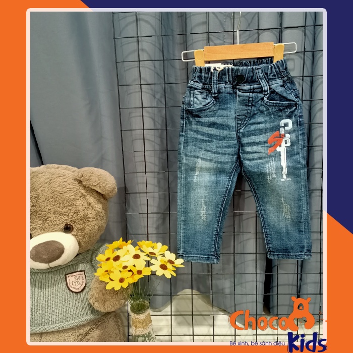 QUẦN JEANS DÀI BÉ TRAI LƯNG THUN MỀM MẠI HÀNG CAO CẤP CỰC ĐẸP