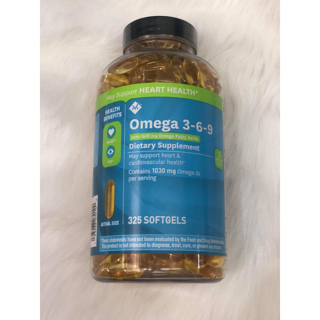 Omega 369, viên uống Omega 3-6-9 Heart Health 325 viên của Mỹ