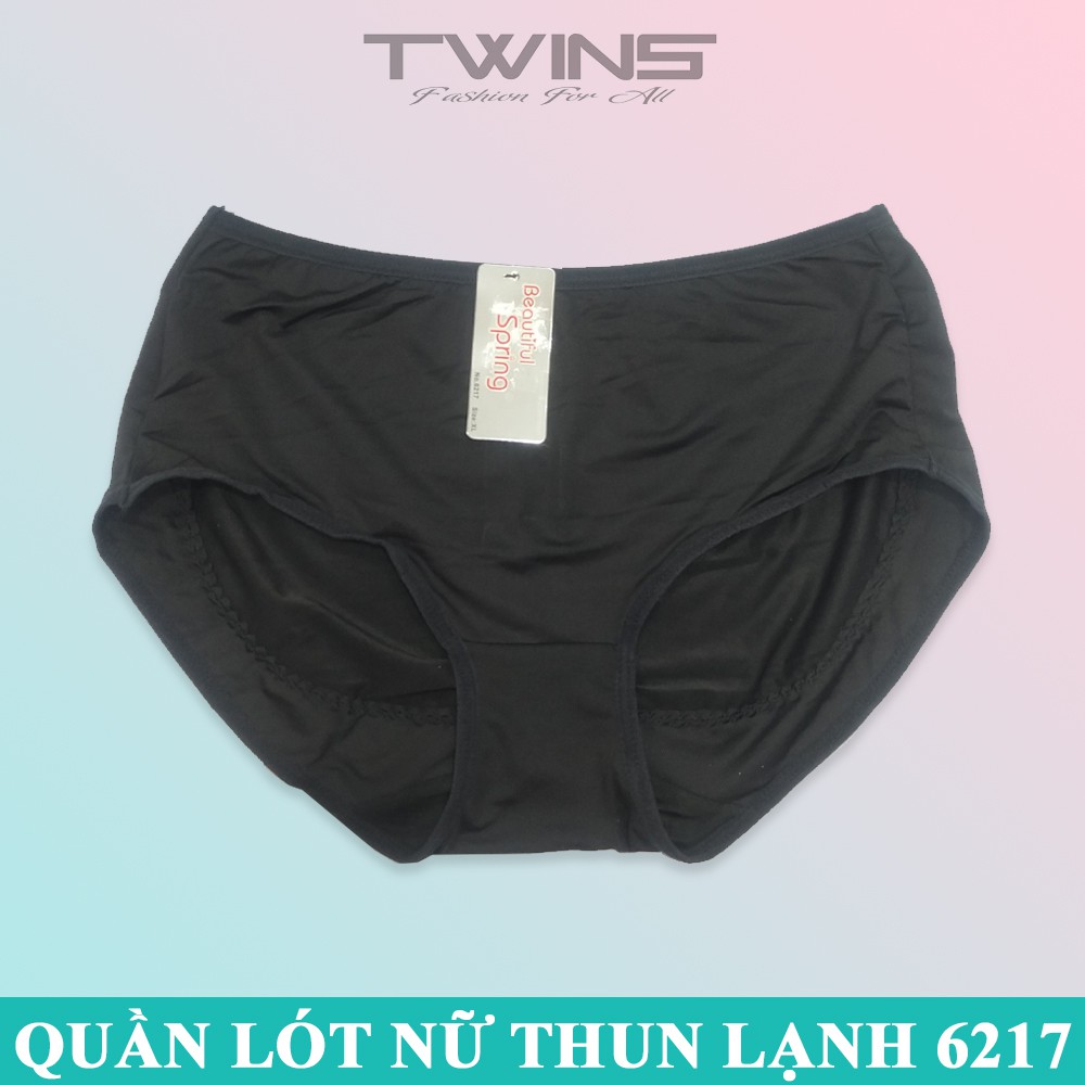 Quần lót nữ thun lạnh trơn cao cấp Beautiful Spring 6217 lưng nhỏ cạp cao ôm bụng chất mềm mịn size 60kg-70kg