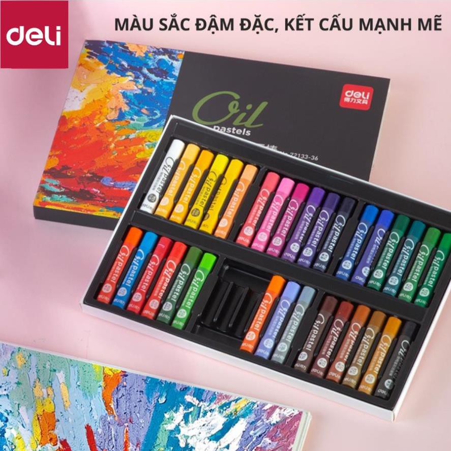 Bút sáp dầu cao cấp Deli - 12/24/36 Màu - 72133 [Deli]