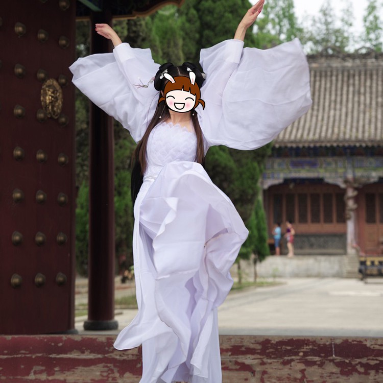 Trang phục trắng cổ trang cosplay Tiểu Long Nữ - Lưu Diệc Phi (Thần Điêu Hiệp Lữ 2006) | FreShop