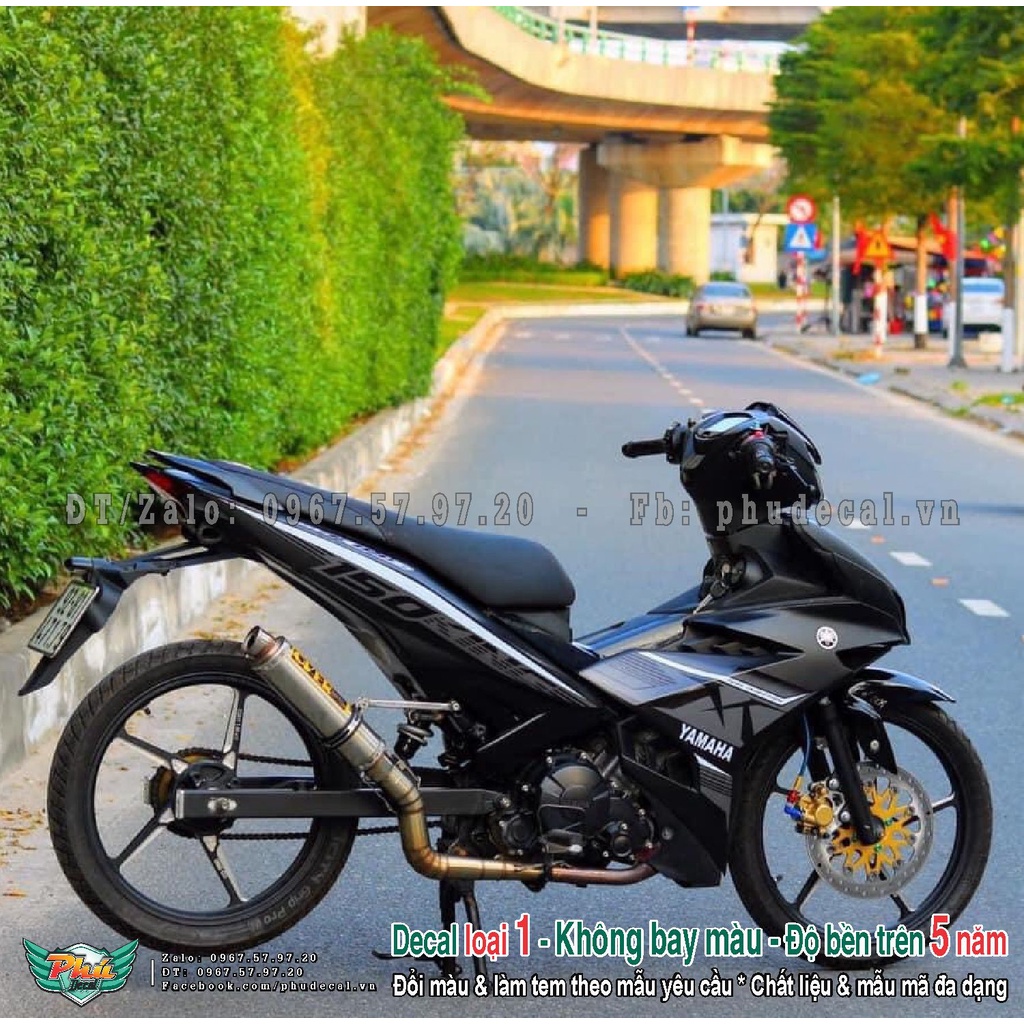 Tem rời xe Exciter 150 MX xám đen nhám (A)