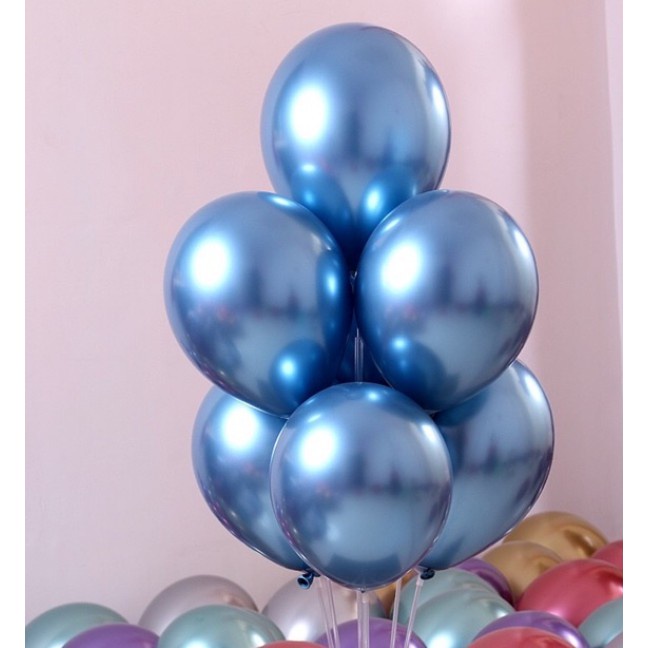 10 bóng bay  siêu nhũ loại nhiều màu , bóng bay trang trí sinh nhật, trang trí tiêc công ty .
