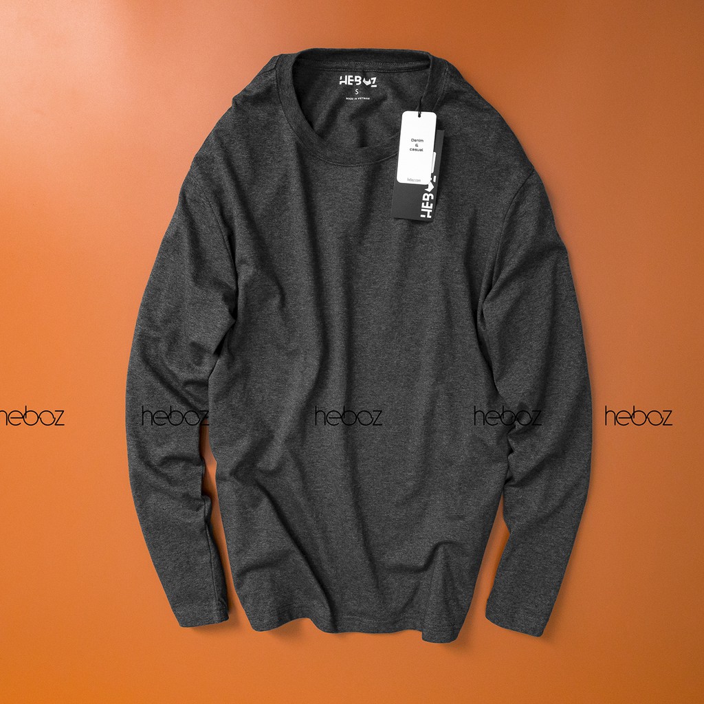 Áo thun dài tay nam HEBOZ trơn 6M( 6 màu), vải Thun COTTON cao cấp, nhẹ mát - 00000361 | BigBuy360 - bigbuy360.vn