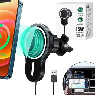 Đế Sạc Nhanh không Dây Magsafe 15W Gắn Ô Tô Cho iPhone 12/12 Pro/12 Pro Max/12 Mini