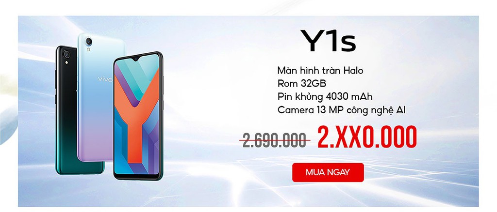 Vivo - Điện thoại Y1s chính hãng giá tốt