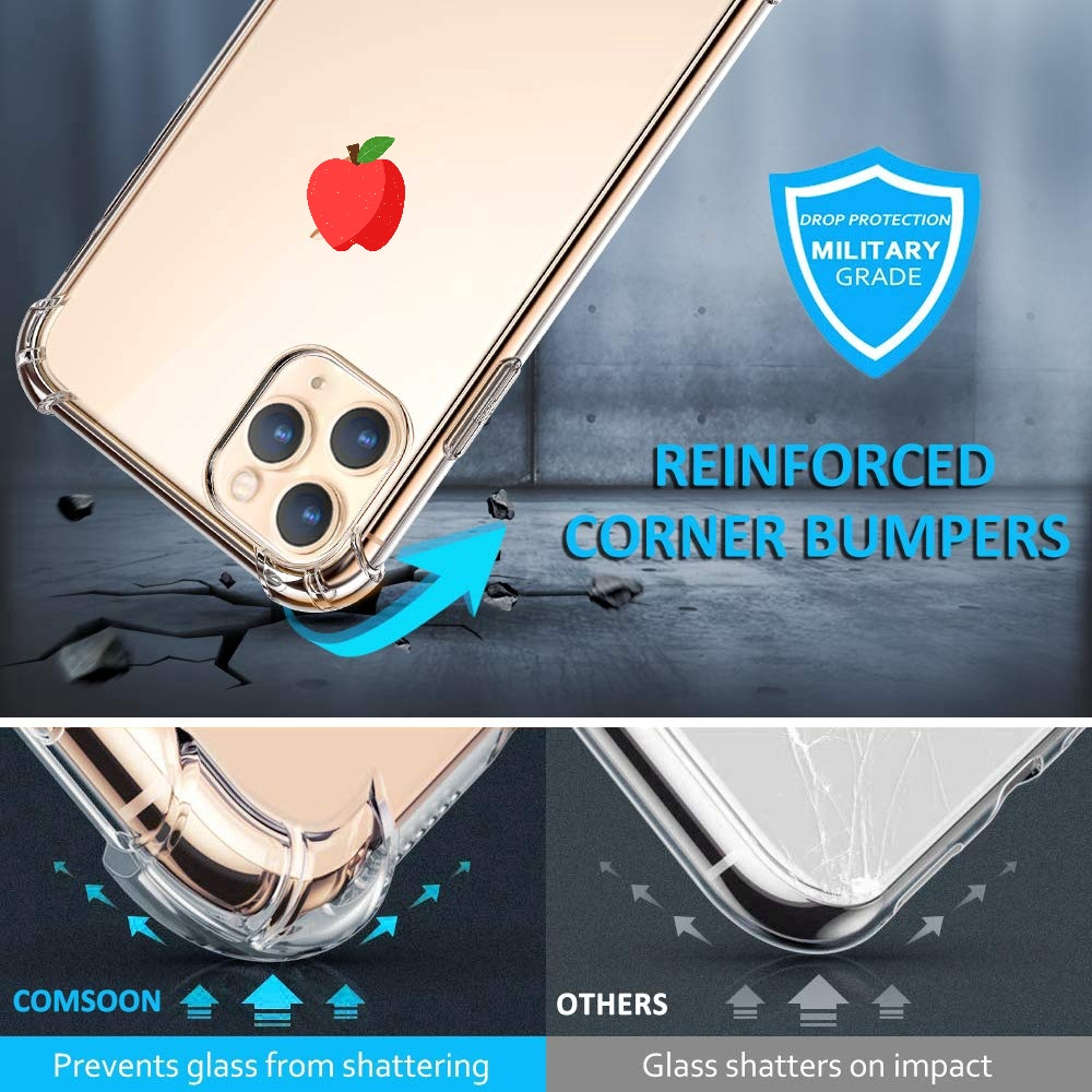 Ốp điện thoại TPU dẻo trong chống sốc cho for iphone 11 PRO MAX 6 7 8 PLUS X XR XS