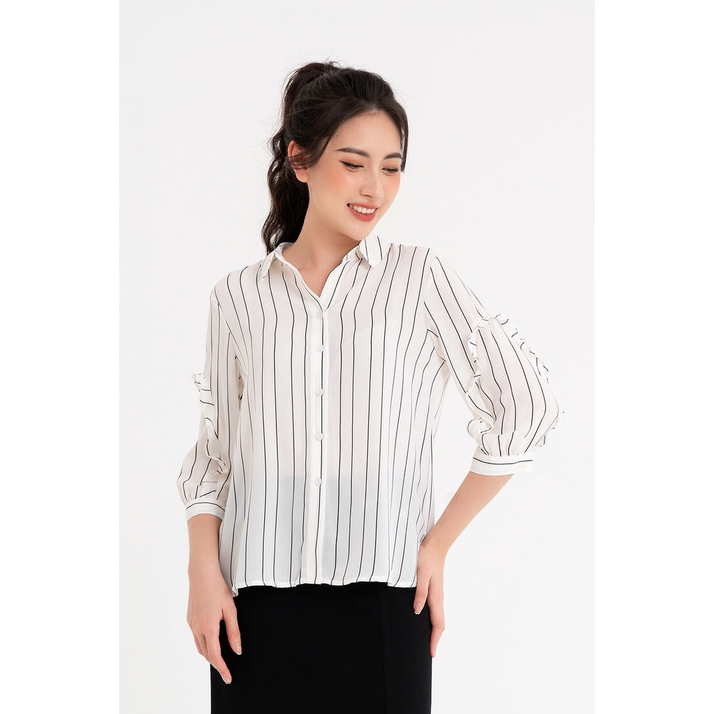 Áo Sơ Mi Tay Lỡ LAMER Phối Bèo Công Sở (Nhiều màu) L61H21Q002