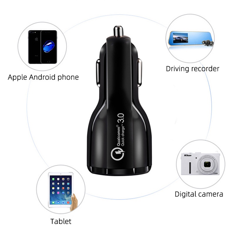 Tẩu sạc nhanh ô tô LYMOYO 2 cổng usb 12V-24V