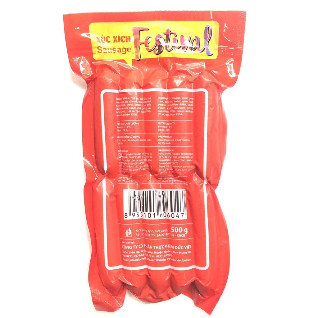 Xúc Xích Đức Việt Dòng Festival 10 Cây