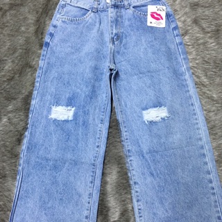 Baggy ống rộng rách gối