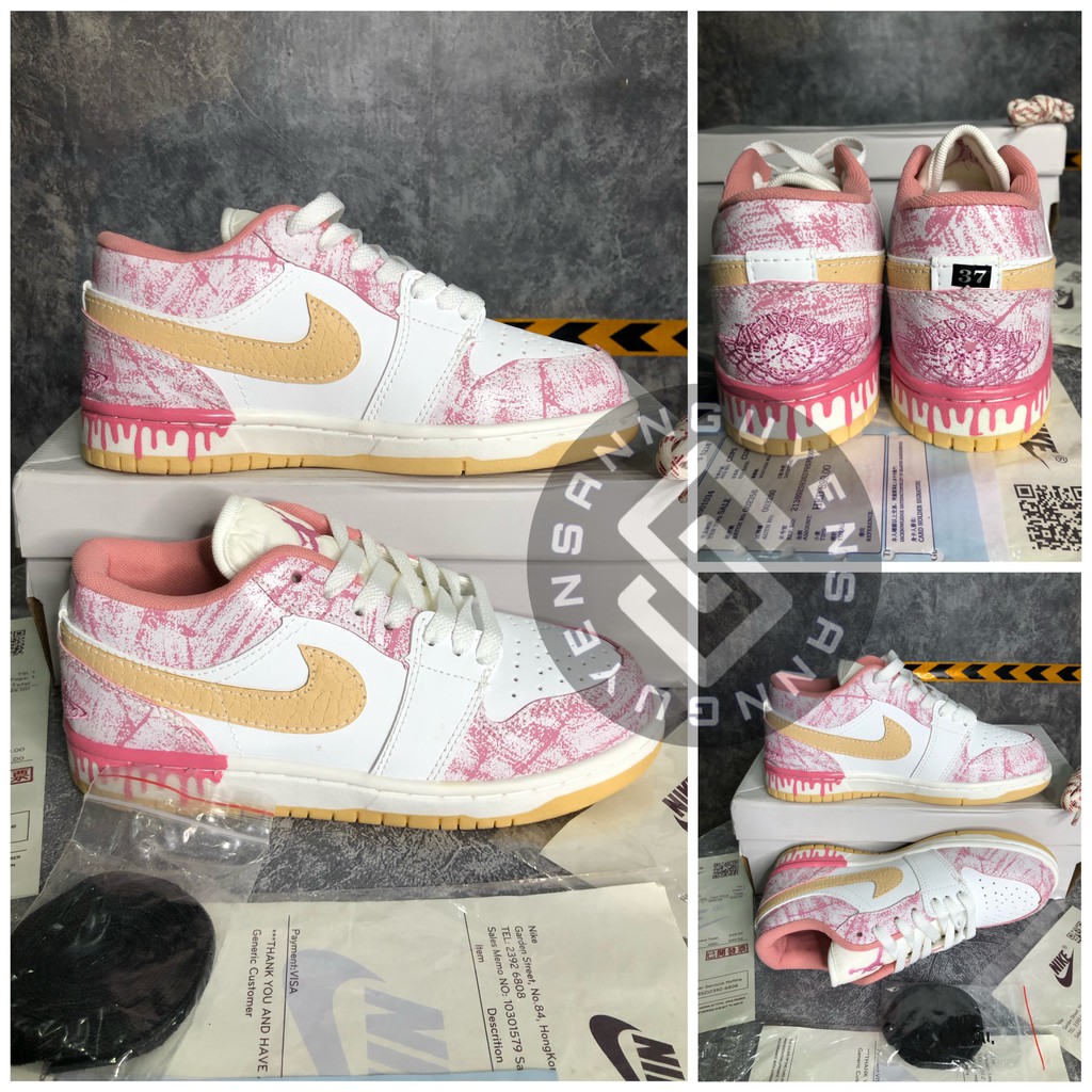 Air Jordan 1 Low Hồng loang Vảy Sơn cực hot cho Nữ