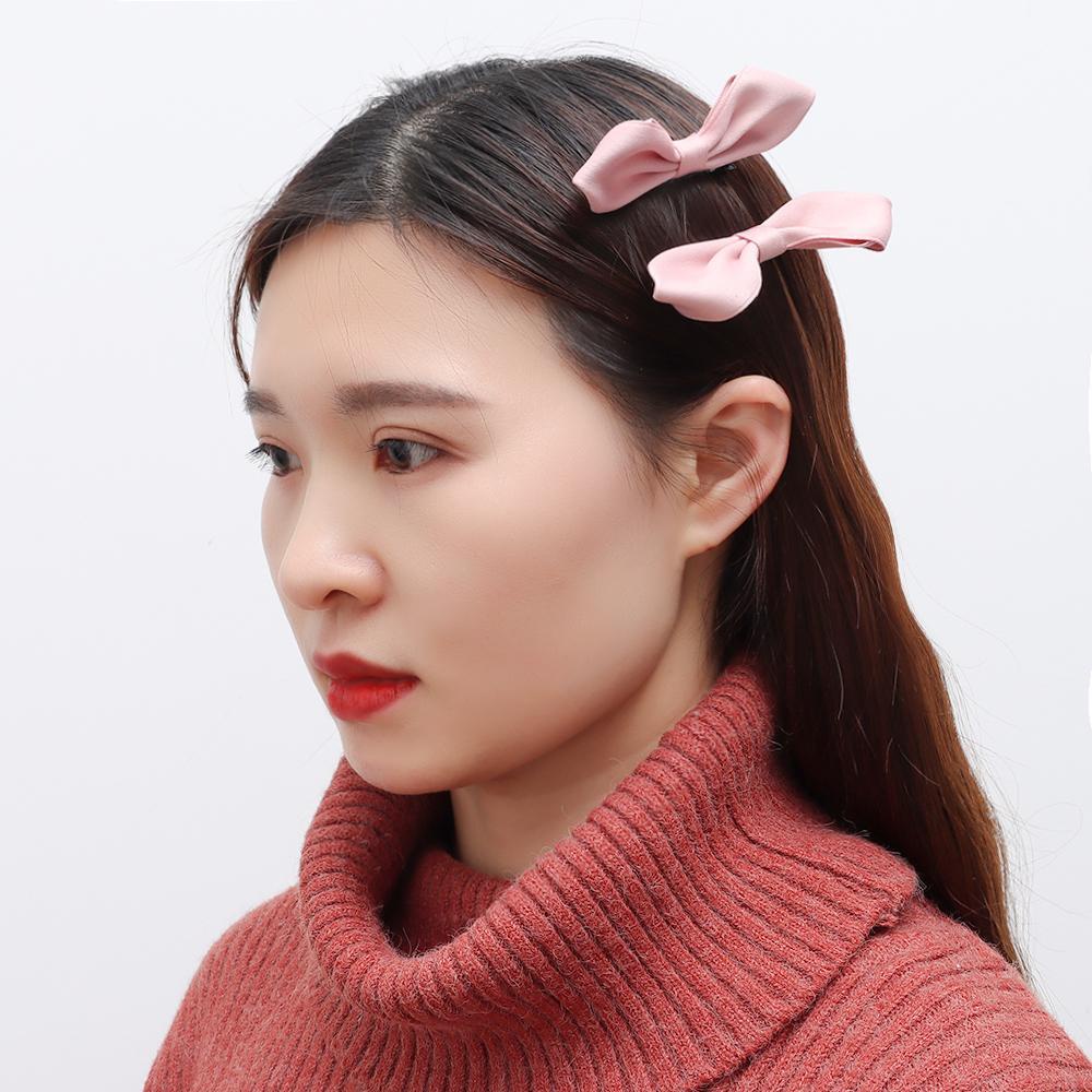 ROSE 1 Cặp Kẹp Tóc Nơ Ruy Băng