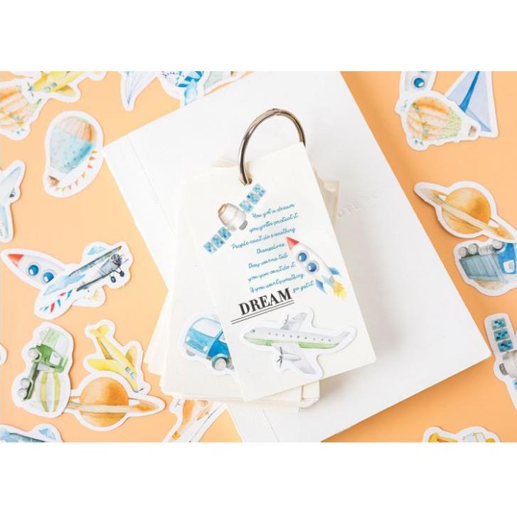 Bộ 46 Sticker Hàn Quốc hoạt hình dán trang trí E34