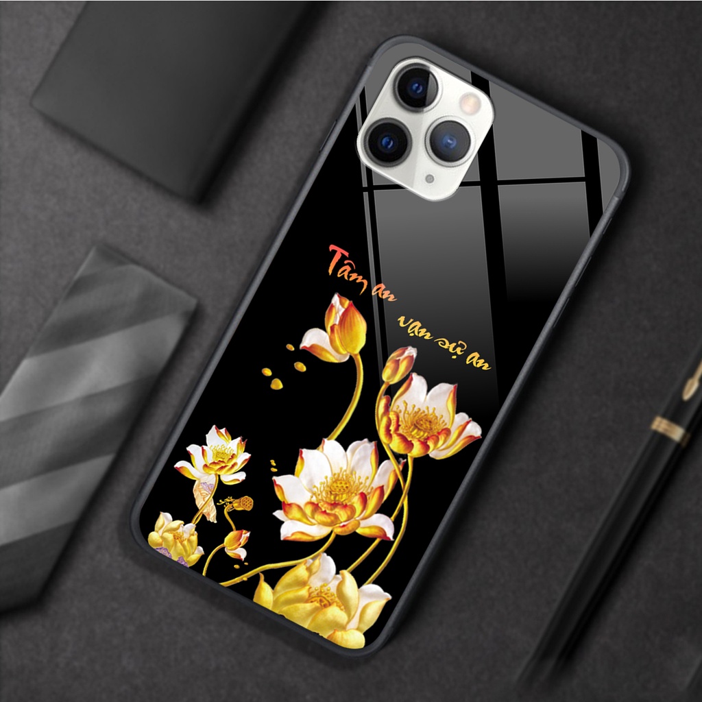 Ốp lưng KÍNH Iphone 11 PRO / 11 PRO MAX in hình 3D TÀI LỘC-VỢ CHỒNG-TÂM AN -MÃ ĐÁO