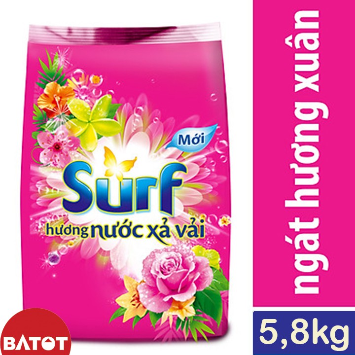 Bột giặt Surf 5,8kg hương nước xả vải Ngát Hương Xuân